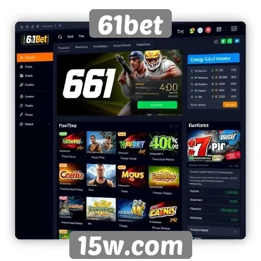 Análise da interface do usuário do site 61bet