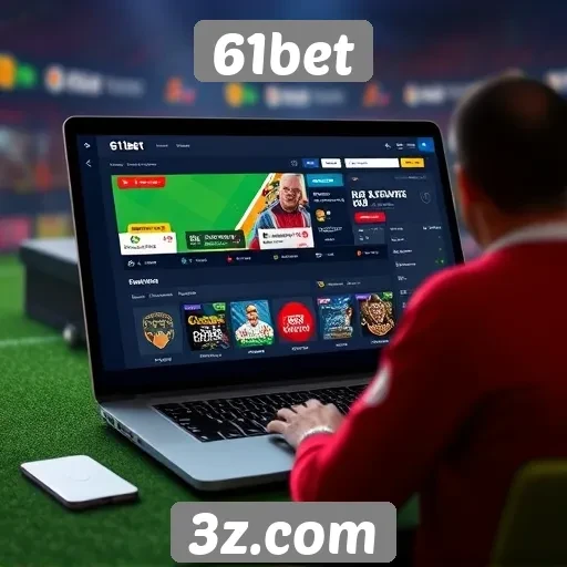 Interface e experiência do usuário no site 61bet